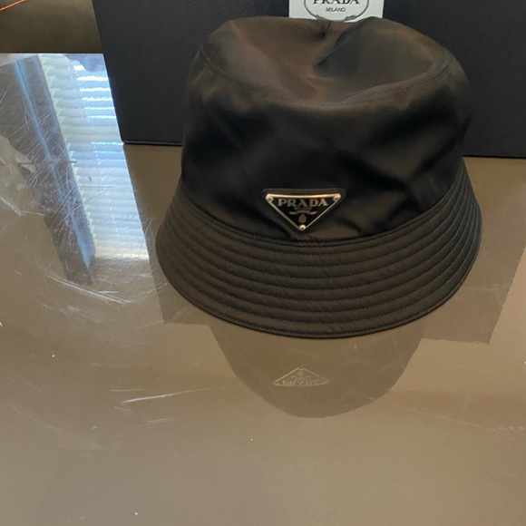 Prada Accessories Prada Renylon Bucket Hat Black Size Made Of